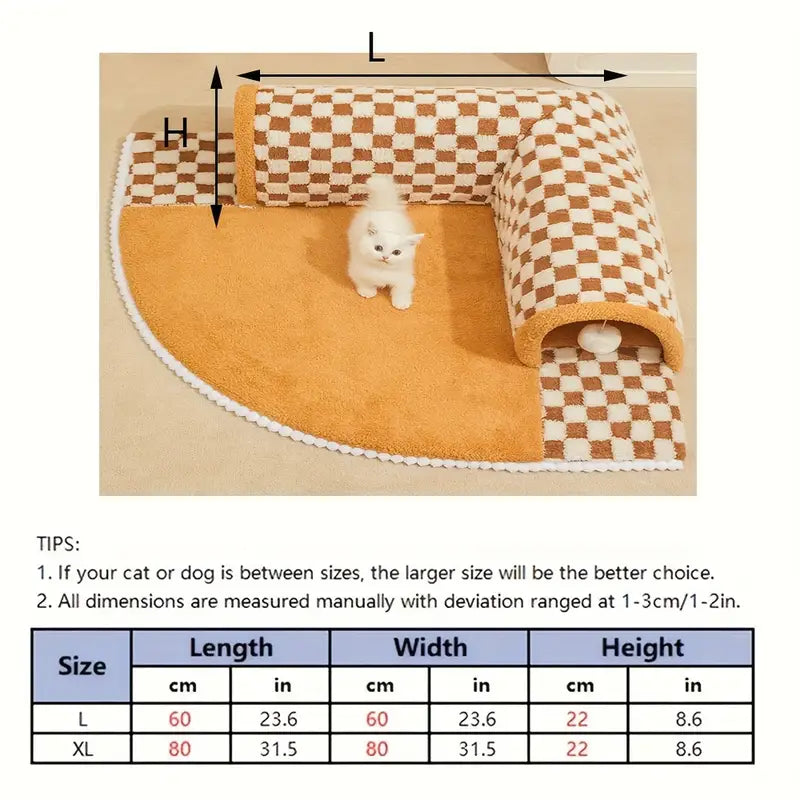 LaskoStorePets™ Washable Tunnel Cat Nest Mat